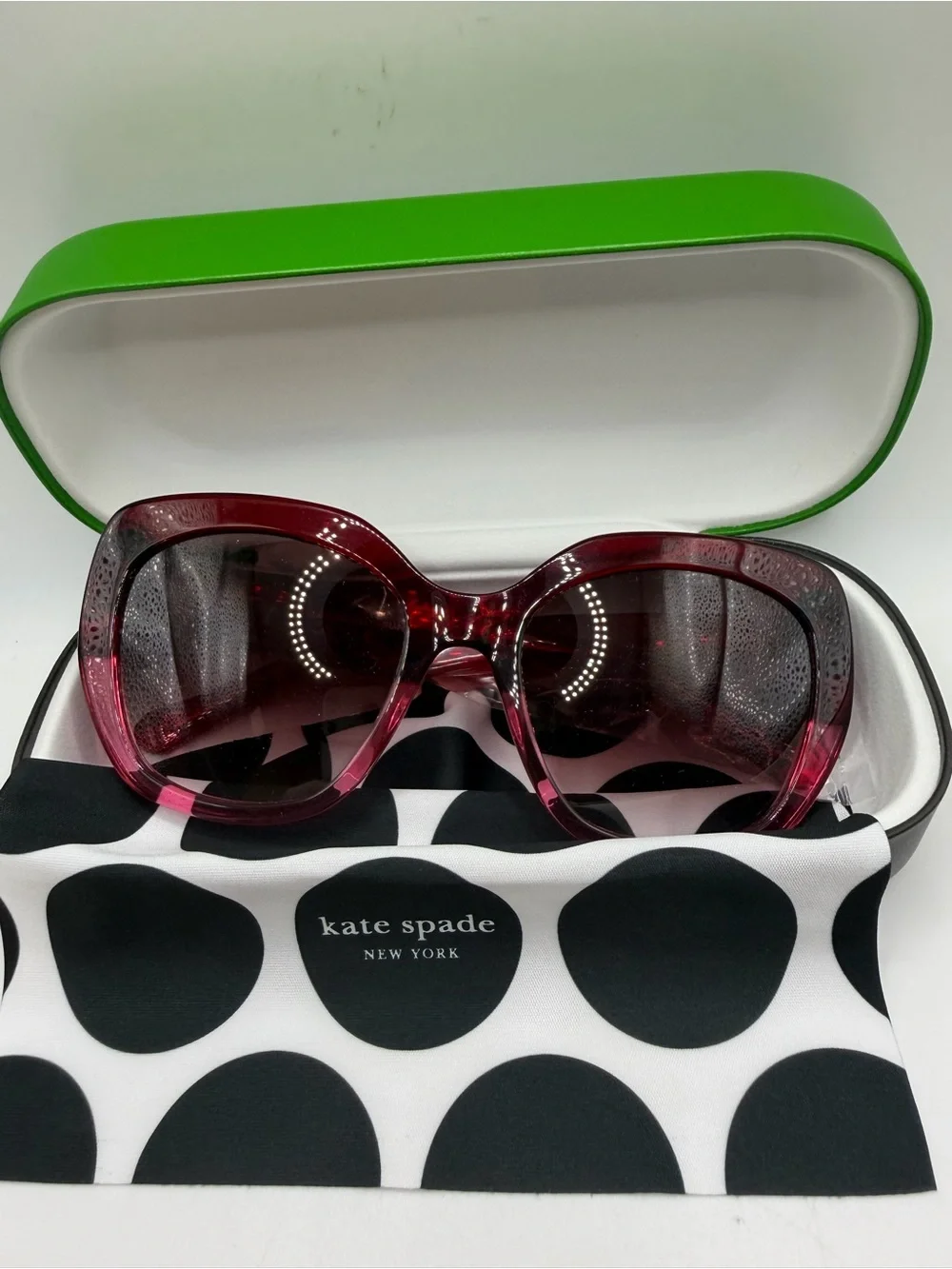 kate spade Burgundy Gradient Oversized Sunglasses